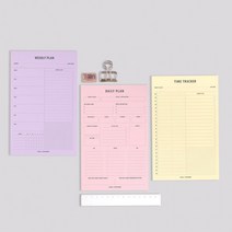 세컨드맨션 A5 플랜 메모 패드 데일리 위클리 타임, 01데일리 플랜