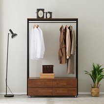 가구샘 2단 서랍행거 1200 H6087 수도권무료배송, 멀바우