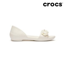 [크록스(CROCS)] [크록스] 여성 리나 플라워 도르세이 오이스터 205567-12U