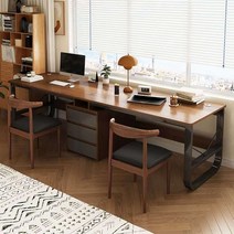 2인용 스터디 슬림책상 더블 공부방 쌍둥이책상, B
