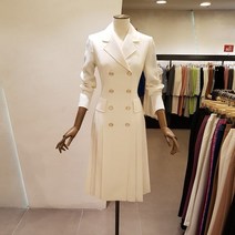 고급 플리츠 롱 봄 가을 원피스 청담며느리룩 키작은 여자 상견례 옷차림 키작녀 하객룩