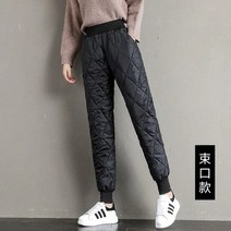우모복 백패킹 우모 보온 패딩 다운 바지 패션 블랙 울트라 라이트 웜 코튼 플러스 사이즈 banded winter pantalones casual stretch 하이 팬츠