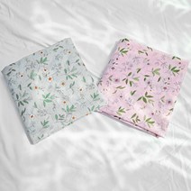 꾸미지오) 들꽃가든 국내생산 인견(레이온) 4컬러 크레이프 60수 아사 덤블워싱 원단 천연 냉장고천, 핑크(화이트)
