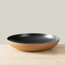 도리 블랙 오목접시 (대)