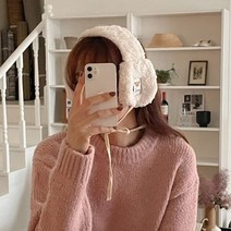 1341 1356 1383 [장갑+목도리+귀도리set] 보송보송 커플 베어패치 양털 뽀글이 머플러 벙어리 장갑 겨울