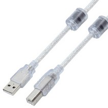 MBF USB2.0 케이블 AM-AB 1.8M 투명 MBF-UB218HQ, 상세페이지 참조