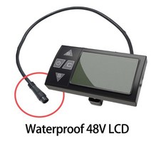 전시다이 전기 자전거 36V/48V LCD 디스플레이 방수 변환 시계 모니터 Ebike 액세서리 통신기, 02 48V Waterproof