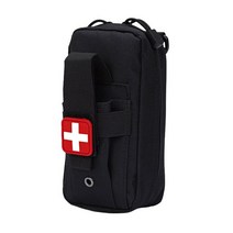 캠핑 악세서리 생존 응급 처치 파우치 가방 허리 가방 small empty molle ifak edc e mt 파우치 외상 야외 생존 캠핑 장비, 검은색