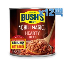 BUSHs 베스트 칠리 캔 통조림 캠핑 먹거리 BEST 435g x12캔 Texas Recipe, 매운맛, 12캔