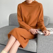 여자 후드 홀가먼트 심리스 울니트 원피스