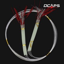 캡스 디캡스 15cm 장축광 12본 틴셀 롱스커트 야광튜브 레드줄무늬 갈치바늘 갈치낚시 갈치채비, free
