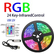 2구 3구 5구 8구 멀티탭 LED 스트립 RGB 2835 5V USB 블루투스 IR 컨트롤 Lighing 유연한 테이프 리본 데스, 05 7.5M, 02 5V 2835 IR