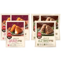 햇반쿡반 주먹밥500gx6 #김치치즈 #불고기 #치즈닭갈비 #버터장조림 #소고기버섯 #불닭마요, 햇반/쿡반 치즈닭갈비주먹밥500G