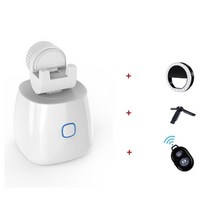 360도 사물인식 스마트폰 핸드폰 얼굴추적 짐벌셀카 라이브 vlog용셀카봉, 흰색과 3개