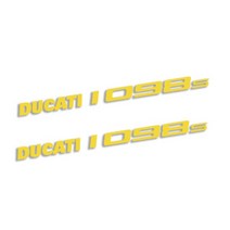 새로운 오토바이 자전거 바디 연료 탱크 스티커 DUCATI 1098 S 용 반사 방수 크리 에이 티브 헬멧 로고 데, 07 LG164-Yellow