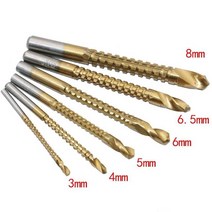 탭 드릴 구멍 나사 산 비트 코발트 세트 나선형 메트릭 복합 트위스트 다기능 금속 스페아 6 개, [01] 6Pcs drills