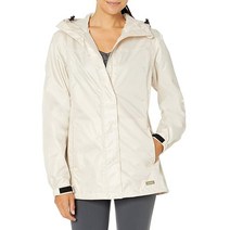 Solstice Apparel 여성용 테이프 레인 재킷 블랙 미디엄, X-Large, Rainy Day