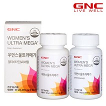 [GNC]우먼스울트라메가 멀티비타민 앤 미네랄 (90정) 45일분x2병, 2개, 90정