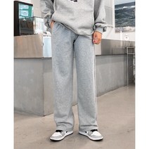 XS - 2XL 남녀공용 사계절 밴딩 와이드 트레이닝 팬츠 특양면 기모 쭈리