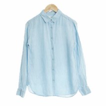유니클로 스카이블루 린넨 남방 공용 S [90] 2436