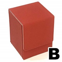 Cicogna 트레이딩 카드 덱 케이스 가죽 100장 카드 수납 세로 슬롯 TYPE B, 유형 B: 레드