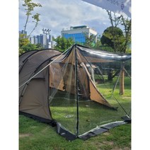 코베아 고스트 우레탄창 텐트 3면 확장 거치식 TPU, 블랙, 투명
