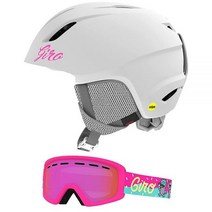 Giro Launch MIPS CP 청소년 스노우 스키 헬멧 고글 포함 매트 화이트 디스코 버드 플래시 S (5255.5cm) 4440907325, S (52-55.5 cm)