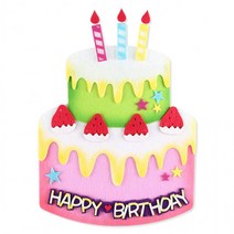 유니아트 펠트 생일케이크 신형 투톤, 2개, 혼합 색상