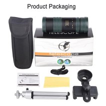 휴대 소형 쌍HD Monocular Metal 10-300x40 줌 망원경 휴대용 대형 객관적인 강력한 쌍안경 삼각대와 여행, 02 Full Set