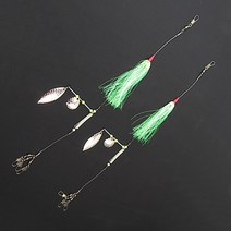 [단일코리아] 블레이드 문어 채비 - 문어 낚시 필수품, 블레이드 문어채비 레드실버(2개입)