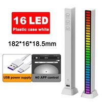 무대 조명 led 스트립 빛 rgb sound control light 음성 활성화, 협력사, 16led 흰색 USB