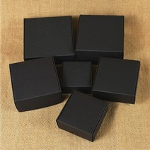 선물 포장 박스 6pcs 크래프트 종이 상자 마블 스타일 diy 수제 사탕 초콜릿 생일 파티 웨딩 장식 크리스마스, 9.5x9.5x3cm, 블랙 블랭크