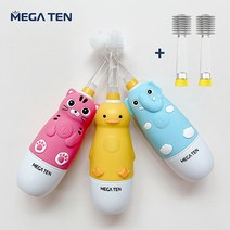 메가텐 전동칫솔 본품+리필2p 유아 어린이 초등학생 음파전동칫솔, 02 펭귄, 01 소프트(48개월 미만)