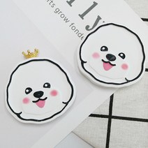 비숑 강아지 리필오일포함 선물포장 차량용 석고방향제 자동차 송풍구 차량방향제, 2.클린웜코튼, 비숑프리제
