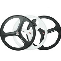 카본 삼발이 자전거 휠셋 바퀴 튜닝 픽시 디스크, 흰색 앞바퀴