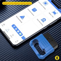 블루투스스캐너 RNABAU M100 무선 진단 도구 OBD2 스캐너 코드 리더 모든 차량용 안드로이드 및 IOS 장치, 한개옵션0