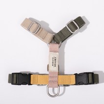 플레이바우 크레용 강아지 하네스 가슴줄 H형, 옐로우인디핑크