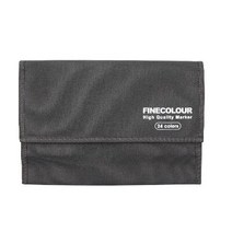 접는 워커 Finecolour 마커 펜 보관 가방 다기능 접이식 품질 대용량 커튼 선물 미술 용품 블랙, 02 24 pen packs