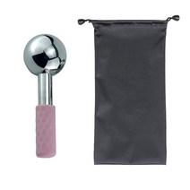 페이스마사지 led 피부 관리 갈바닉 마사지기페이셜 글로브 냉각 롤러 볼 아이스 얼굴 눈 바디 페이스 쿨링, 03 Pink