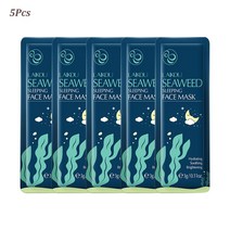 스킨케어 세럼 에센스 5 개 스킨 케어 슬리핑 마스크 페이셜 화이트닝 안티 에이징 사쿠라 달팽이 여드름 트리트먼트 모이스처라이징 오일-컨트롤 브라이트닝 코스메틱, [01] Seaweed