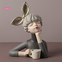 북유럽 홈카페 인테리어 장식품 오브제 커피소녀 Esyuse 증정, 17번 모델