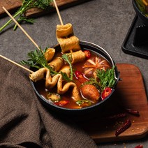 [빼미떡볶이]고급어묵꼬치1500g(매운맛) 캠핑간단조리 냉동밀키트, 880g, 1세트