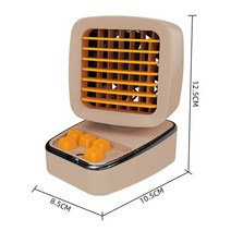 차박에어컨 이동식 초소형 텐트 야외용 가정용 무시동 수냉식 저소음 에어컨 냉방기미니 휴대용 3 풍속 led 야간 조명 데스크탑 냉각 팬 공기 쿨러 홈 오피스 침실, 상아 낙타