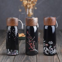 [블룸엣홈] 두리가온 공예품대전수상 자개 우드텀블러 400ml, 디자인:01.포레스트, 옵션선택