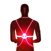 LED조끼 신호수조끼 X반도 형광조끼 안전형광 야간led야간 야외 스포츠 LED 조끼-360 반사 높은 가시성 플, 01 red
