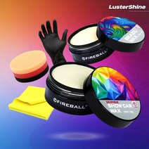 파이어볼 쇼카왁스 130g 자동차 고체 왁스 그래핀 광택제 카나우바 차량 관리제 차, 03 캔디샤베트 130g (패드+타월+장갑)
