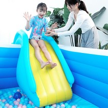 Tsintnl 물놀이 풀장 어린이 미끄럼틀 수영장 베란다 실내 야외 사각풀장