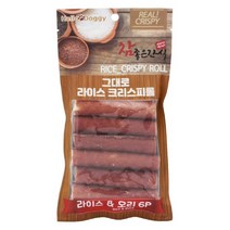 *2개묶음)헬로도기 참좋은간식 그대로 라이스 크리스피롤 오리 6개입 강아지영양간식, 1개, 본상품
