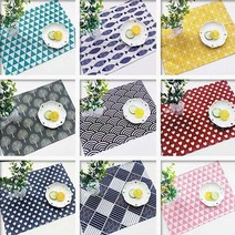 북유럽풍 코튼 린넨 냅킨 티 타월 플레이스 매트 식탁보 인테리어 활영 소품 13종, 33번-일식A