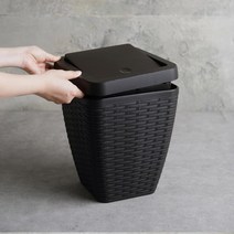 라탄감성 호텔디자인 예쁜 안방 휴지통 싱글족 원룸, 1개, 화이트